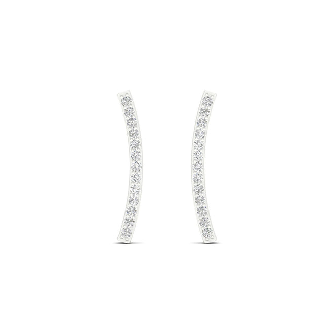 1/5 Ctw Curve Bar Fashion Ear Stud