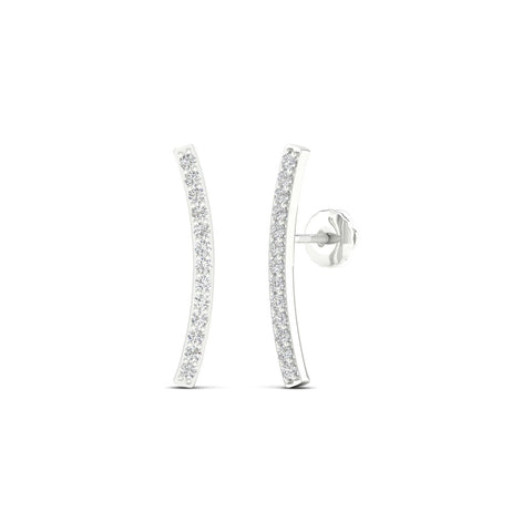 1/5 Ctw Curve Bar Fashion Ear Stud