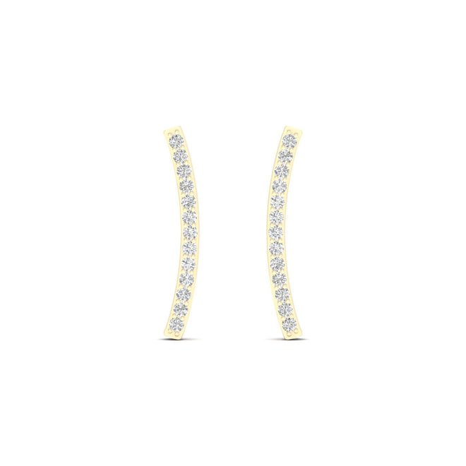 1/5 Ctw Curve Bar Fashion Ear Stud
