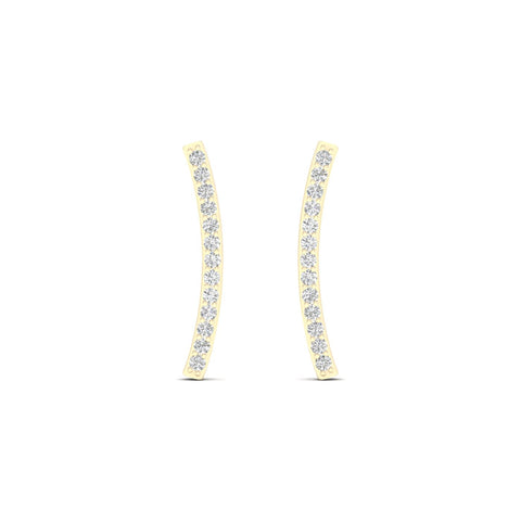 1/5 Ctw Curve Bar Fashion Ear Stud