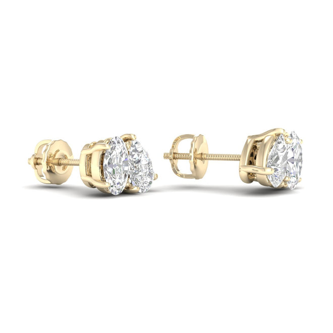 1 1/2 ctw Pear Oval Noi Earring