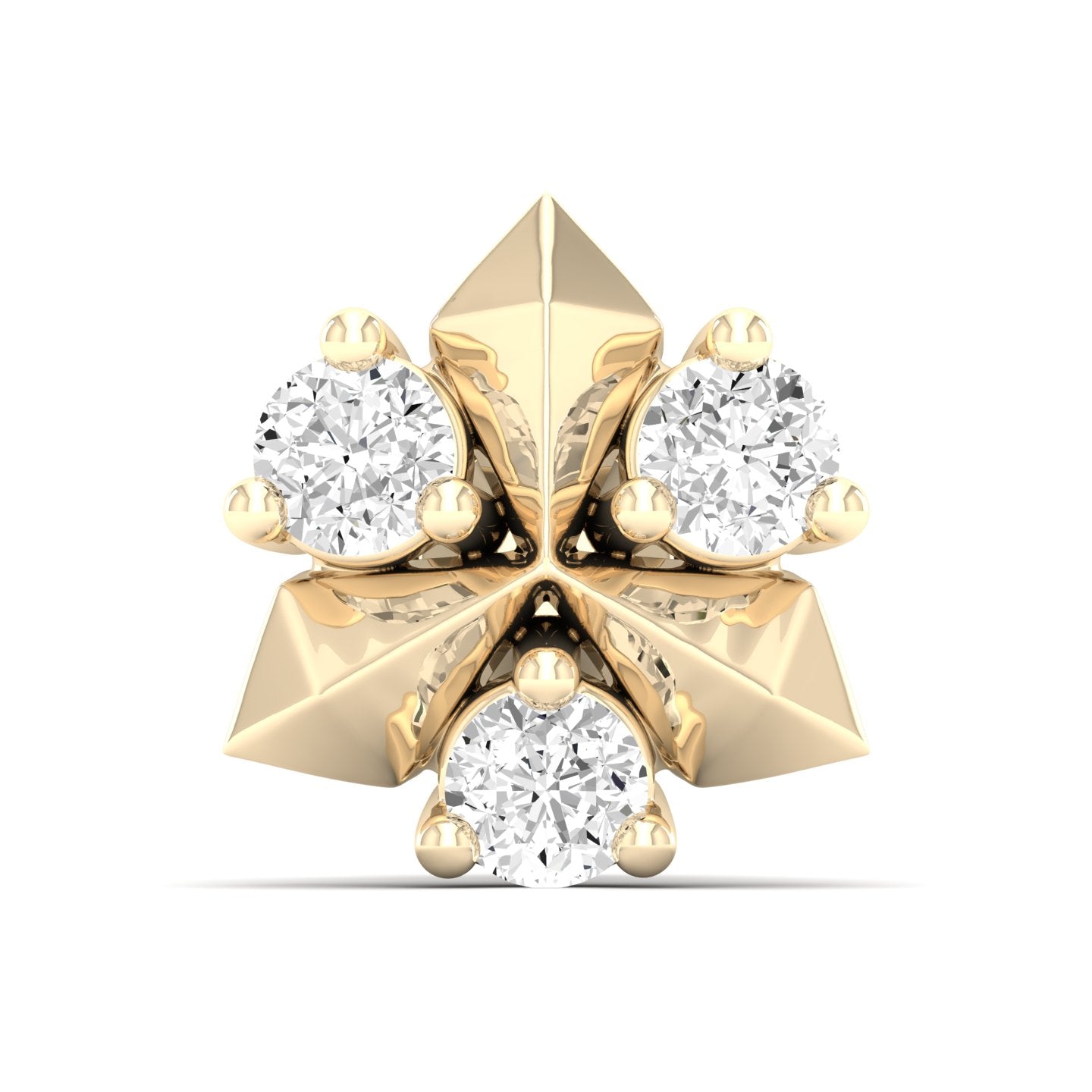 Tristar Nose Pin and 2nd Ear Piercing Stud