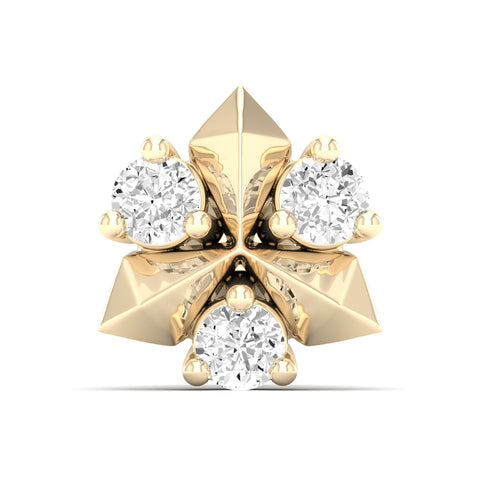 Tristar Nose Pin and 2nd Ear Piercing Stud