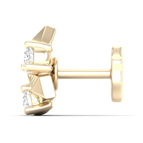 Tristar Nose Pin and 2nd Ear Piercing Stud