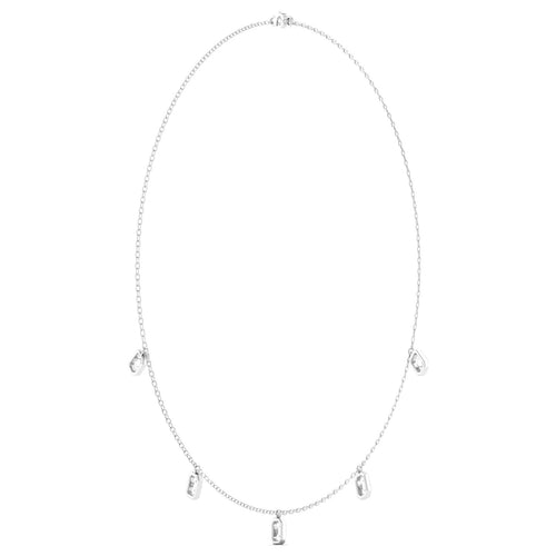 3/8 Ctw. Clip Silver Station Lab Grown Necklace - 16.5 Inch