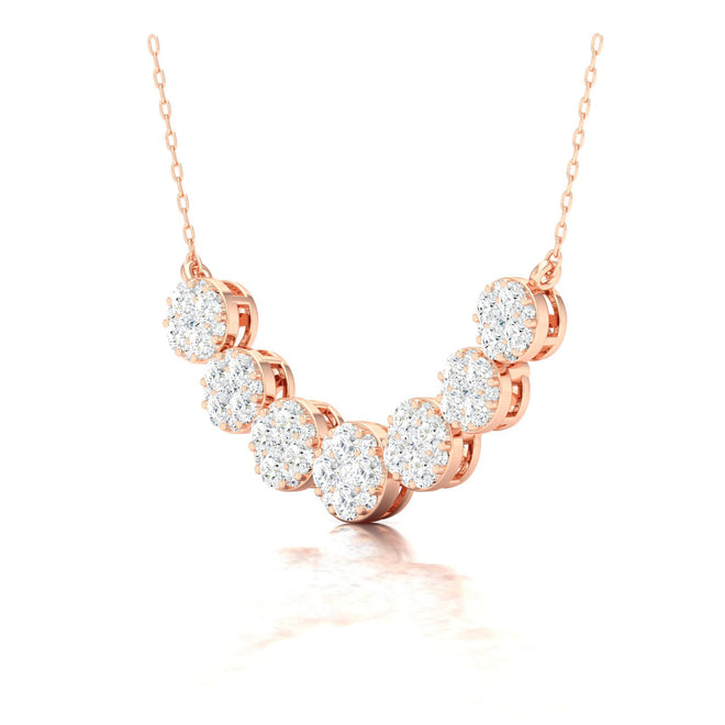 1 Ctw Seven Graduating Cluster Fashion Pendant