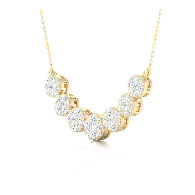 1 Ctw Seven Graduating Cluster Fashion Pendant
