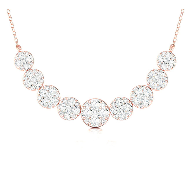 1 3/4 Ctw Nine Cluster Graduating Fashion Pendant