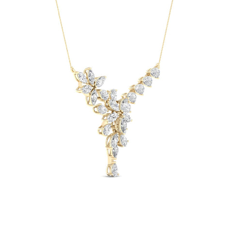 4 3/4 ctw Pear Marquise Fashion Lab Grown Necklace