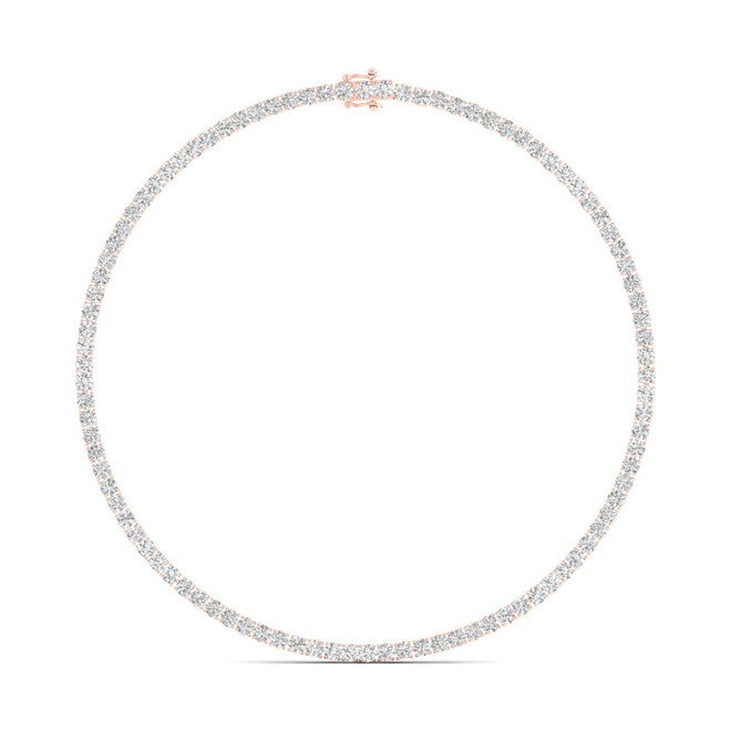 24 1/4 ctw Classic Tennis Necklace in Four Prongs