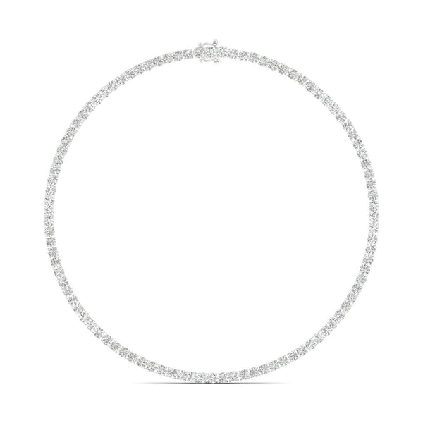 24 1/4 ctw Classic Tennis Necklace in Four Prongs
