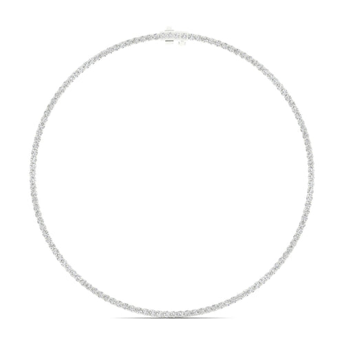 15 1/10 ctw Classic Tennis Lab Grown Necklace in Four Prongs
