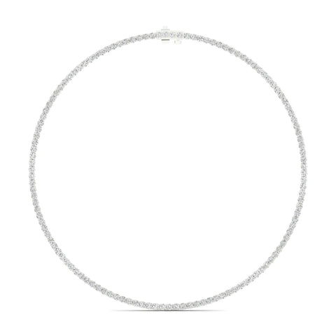 15 1/10 ctw Classic Tennis Lab Grown Necklace in Four Prongs
