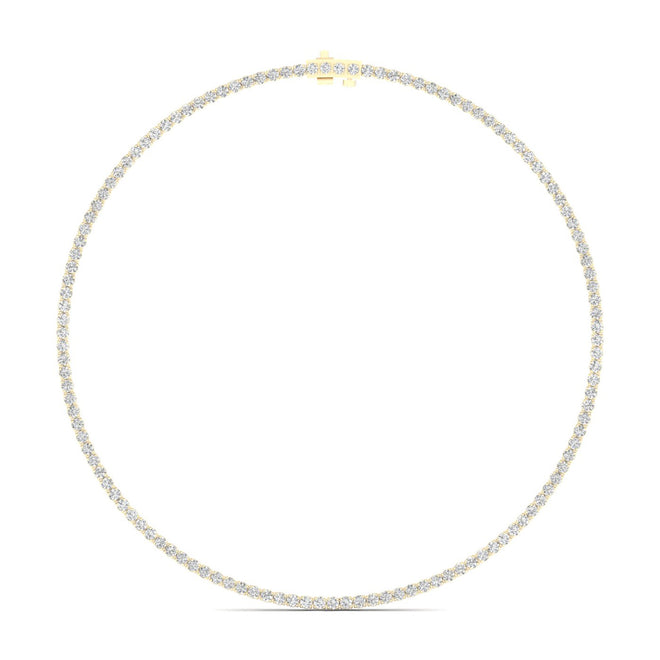 15 1/10 ctw Classic Tennis Necklace in Four Prongs