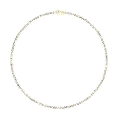 15 1/10 ctw Classic Tennis Necklace in Four Prongs