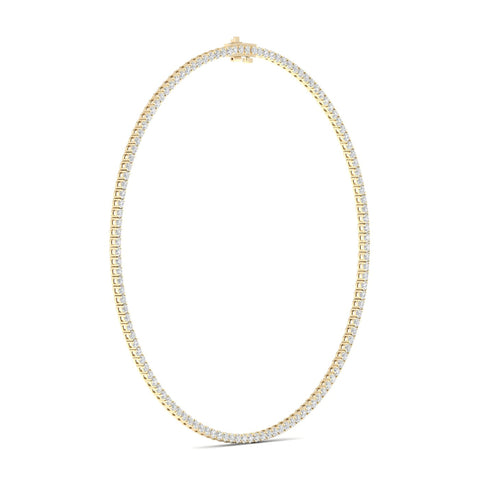 15 1/10 ctw Classic Tennis Necklace in Four Prongs