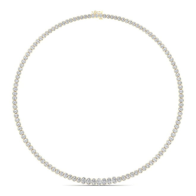 20 ctw Riviera Graduating Oval Necklace