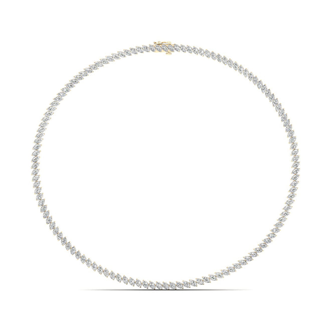 17 3/8 ctw Classic Tennis Marquise Necklace
