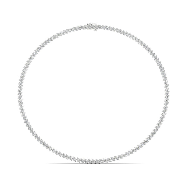 17 3/8 ctw Classic Tennis Marquise Necklace