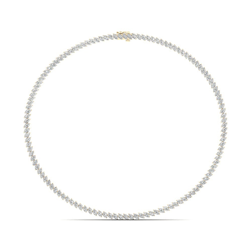 17 3/8 ctw Classic Tennis Marquise Lab Grown Necklace