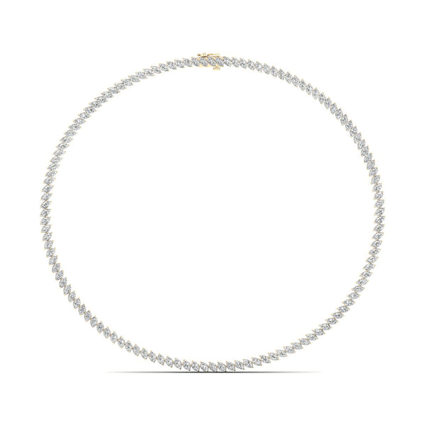 17 3/8 ctw Classic Tennis Marquise Necklace