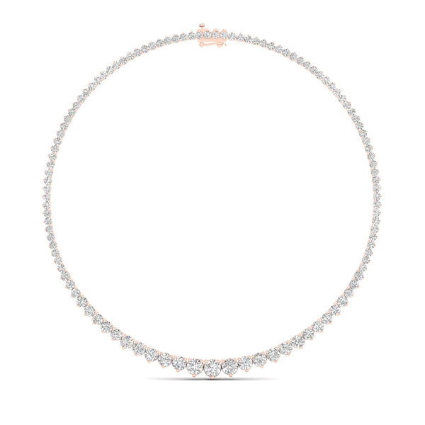 10 ctw Riviera Graduating Round Necklace