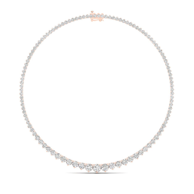 10 ctw Riviera Graduating Round Necklace