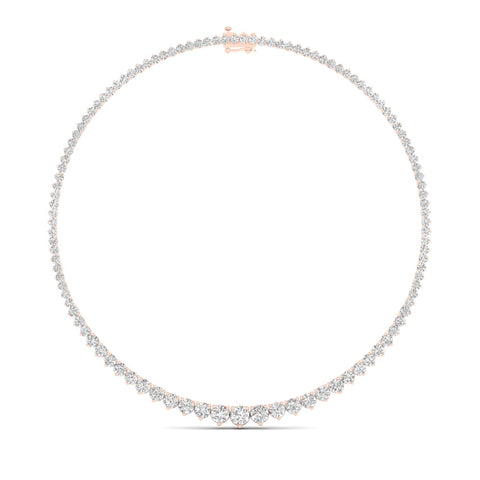 10 ctw Riviera Graduating Round Necklace