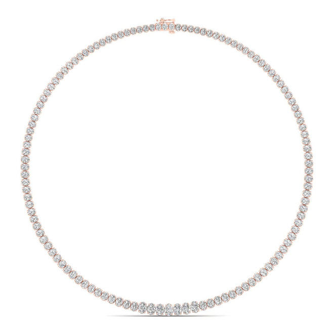 22 ctw Riviera Graduating Oval Necklace