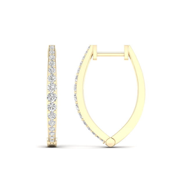 1/2 Ctw Crescent V Hoops