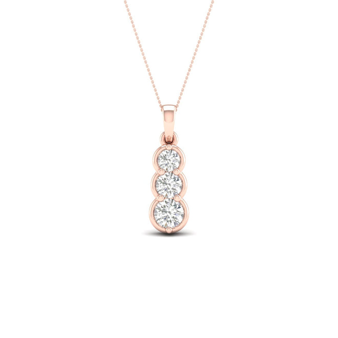1/2 ctw Three Stone Fashion Pendant