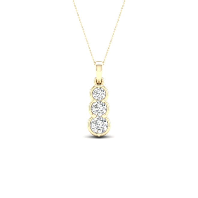 1/2 ctw Three Stone Fashion Pendant