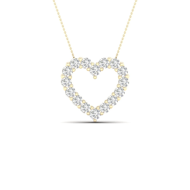 1 Ctw Classic Heart Fashion Pendant