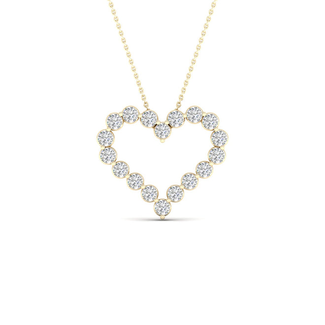 2 Ctw Classic Heart Fashion Pendant