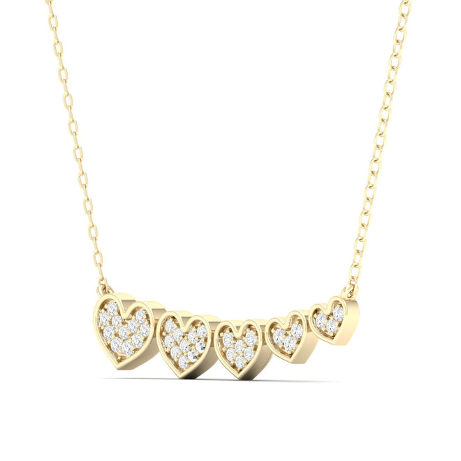 0.12 Ctw Heart Cluster Graduating Fashion Pendant
