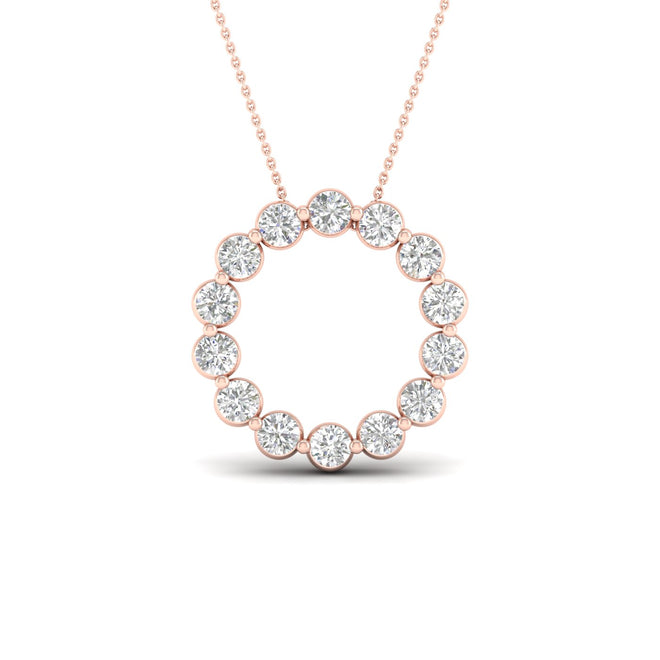1 Ctw Classic Circle Fashion Pendant
