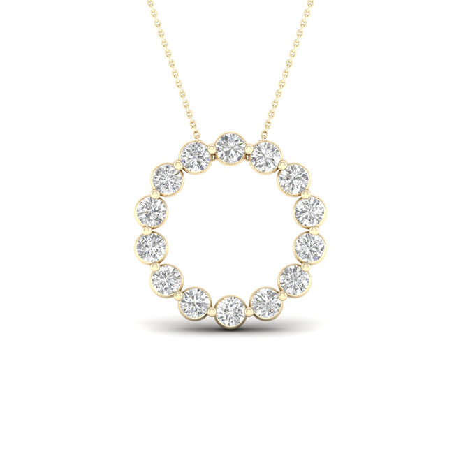 1 Ctw Classic Circle Fashion Pendant