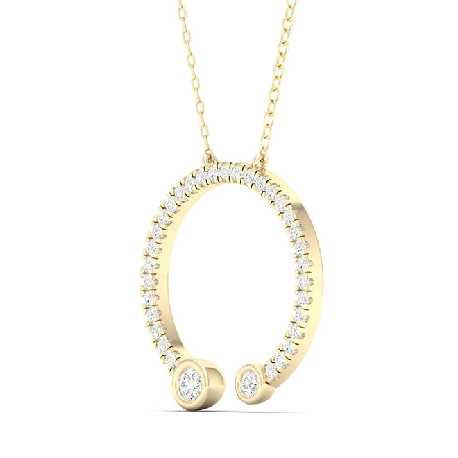 1/3 Ctw Entice Open Circle Fashion Pendant