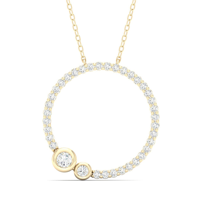 1/2 Ctw Revolve Circle Fashion Pendant