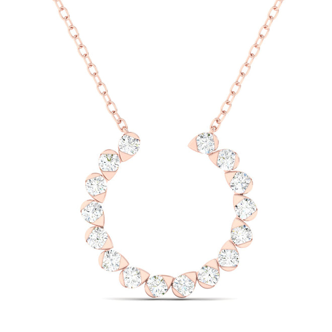 1/2 Ctw Faux Pear Open Circle Fashion Pendant