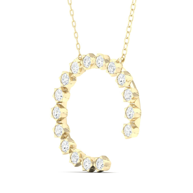 1/2 Ctw Faux Starry Open Circle Fashion Pendant