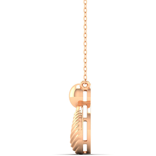 9k Solid Gold Round Women's Fashion Pendant