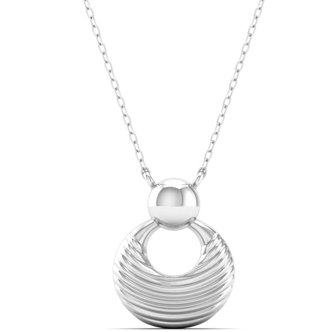 9k Solid Gold Round Women's Fashion Pendant