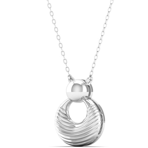 9k Solid Gold Round Women's Fashion Pendant