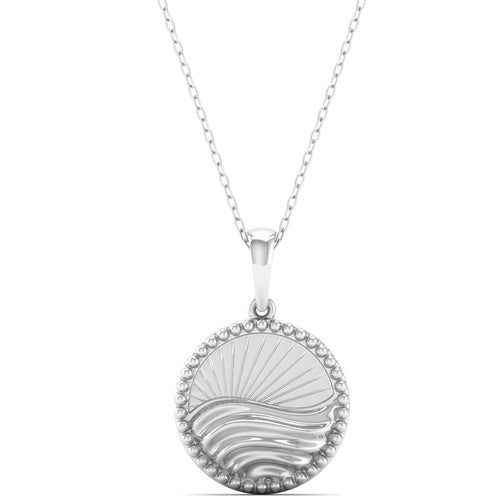 Round Plain 9K Solid Gold Pendant