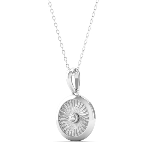 9K Solid Gold Round Fashion Pendant