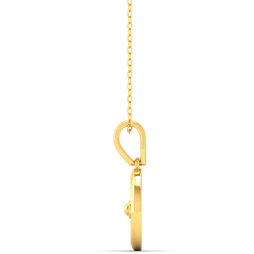 9K Solid Gold Round Fashion Pendant