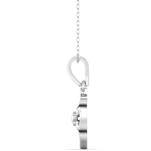 Four Petal Plain 9K Solid Gold Pendant