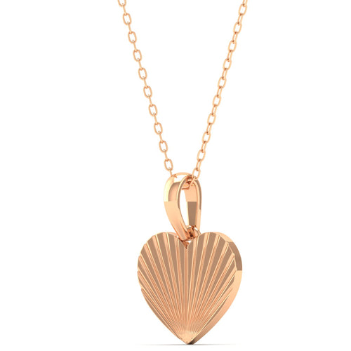 9k Solid Gold Shell Heart Fashion Pendant