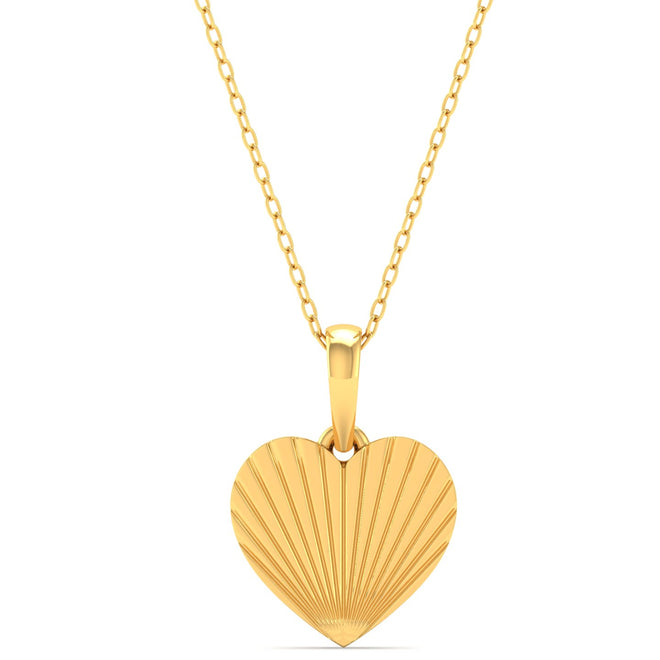 9k Solid Gold Shell Heart Fashion Pendant